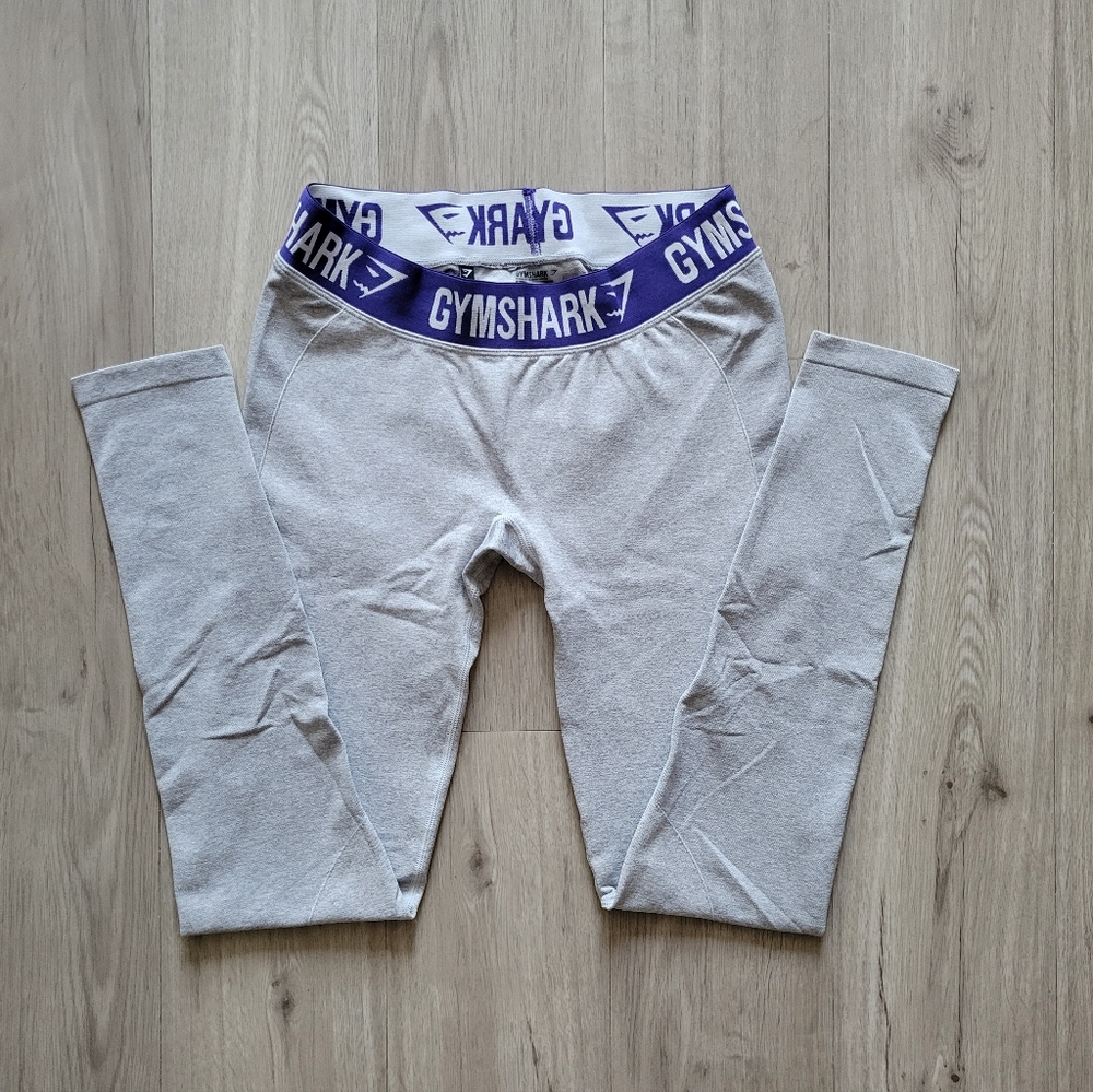 Gymshark Flex Leggings Medium Grey and Purple